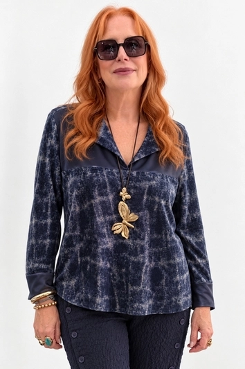 חולצת נשים עם שרוול ארוך בעיצוב מיוחד – דגם שבלול